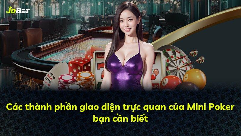 Các thành phần giao diện trực quan của Mini Poker bạn cần biết